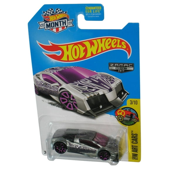 Hot Wheels HW Art Cars 3/10 (2017) Zamac 006 Silver Zotic Car Toy