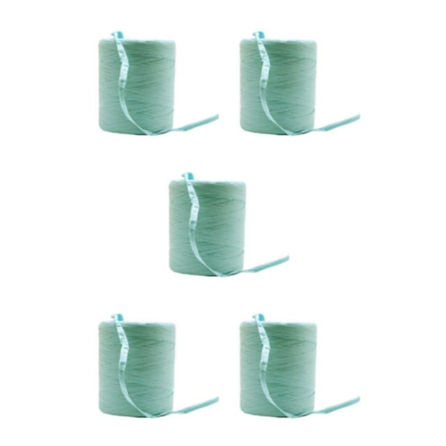relayinert Wide Application Beautiful DIY Projects With Raffia Yarn Beautiful Colors Natural Paper Ribbon green 5Set