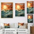 thumbnail image 4 of Designart "Striking Scenery Of Beach Sunset" Coastal Sunset Floater Framed Wall Art Living Room, 4 of 5