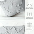 thumbnail image 6 of Noble Linens Light Gray Pinch Pleat 2-Piece Duvet Cover Set, Twin/Twin XL, 6 of 9