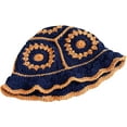 thumbnail image 3 of CoCopeaunts Women Bucket Hat Knit Beanie Hat Crochet Handwoven Foldable Winter Warm Fisherman Hat Handmade Flower Beanie Cap, 3 of 8