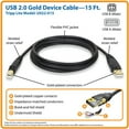 thumbnail image 3 of Tripp Lite 15ft USB 2.0 Hi-Speed A/B Device Cable Shielded Male / Male (U022-015), 3 of 3