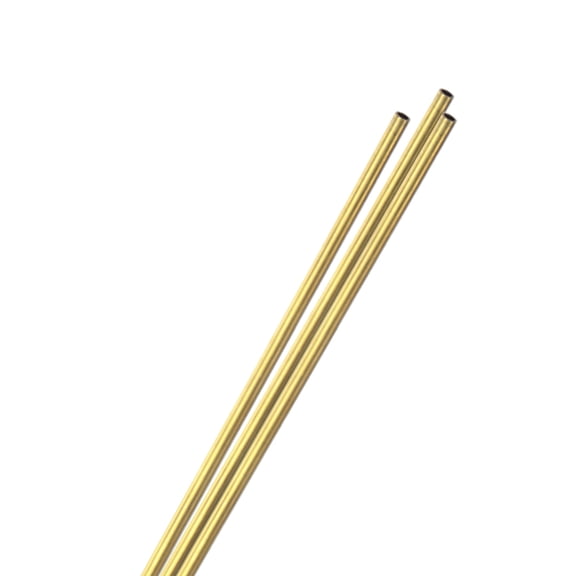 Uxcell 3-Pack 300mm Brass Round Tube,  2mm ID 3mm OD Seamless Stainless Steel Tubing for Construction/Machining/DIY Crafting