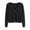 Black, variant on Hontri Women's Cardigan, Women's Autumn and Winter Long Sleeve V Neck Soft Knit Solid Color Cardigan One Size under $10