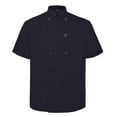 thumbnail image 6 of Toptie Short Sleeve Chef Coat Jacket Navy Lightweight Button Chef Uniform, 6 of 6