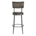 thumbnail image 2 of Hillsdale Furniture Jennings Wood and Metal Bar Height Swivel Stool, Rubbed Pewter Metal with Weathered Gray Wood, 2 of 5