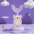 thumbnail image 1 of Nuevo cepillo de dientes Manual inteligente en forma de U de 360 grados para niños, cepillo de dientes con patrón de dibujos animados para niños de 2 a 12 años con cabezal de silicona suave, 1 of 5