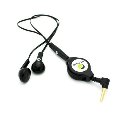 Retractable Headset Hands-free w Mic Dual Earbuds Earphones X5K Compatible With Google Pixel 3a XL