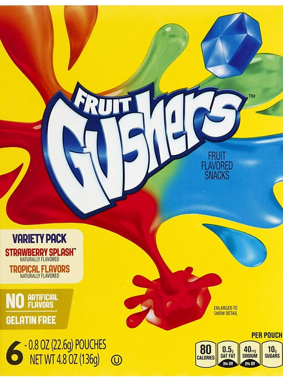 Betty Crocker Fruit Gushers Variety Pack Fruit Flavored Snacks - 6ct