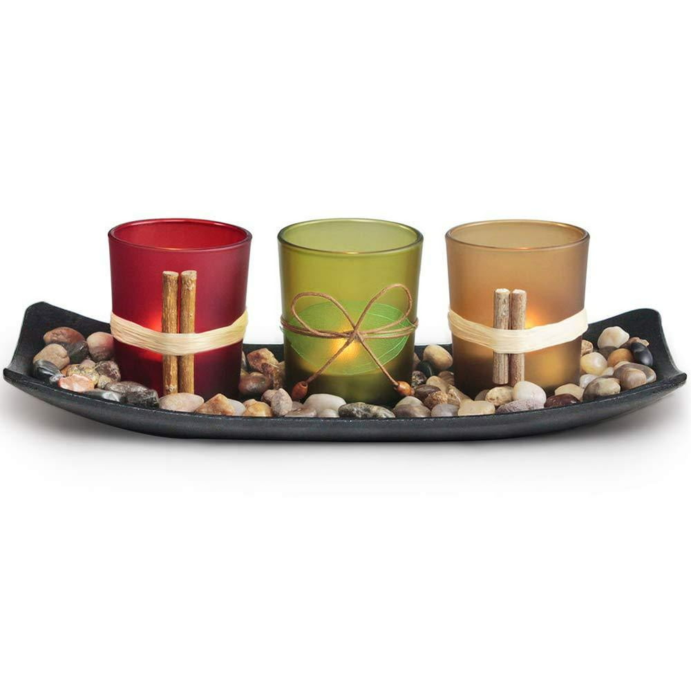 LETINE Home Decor Candle Holders Set for Living Room & Bathroom Decor