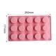 thumbnail image 3 of Molde De Silicona Molde de silicona para tartas de 15 celdas, herramienta de decoración de cupcakes para hornear chocolate (rosa) Tmvgtek Libre de BPA, 3 of 3