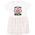 thumbnail image 3 of Inktastic Just a Girl Who Loves Bacon Girls Toddler Dress, 3 of 5