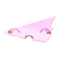 thumbnail image 1 of 80s Funk Lighting Bolt Electric Triangle Shield Sunglasses Pink, 1 of 4