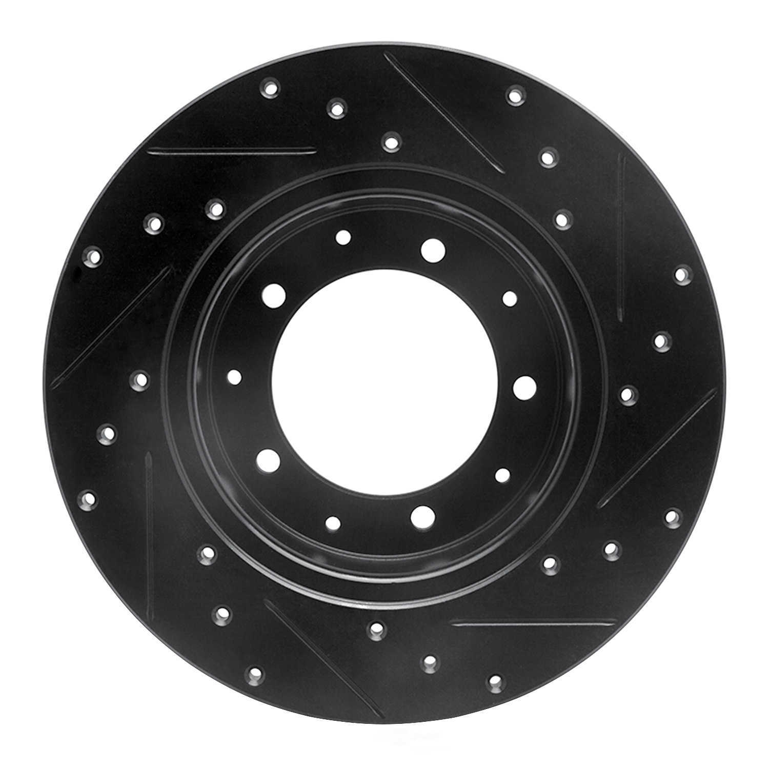 Dynamic Friction Company 633-11002L DFC Brake Rotor - Drilled And Slotted - Black