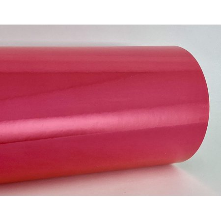 Roll of Colored Chrome Sign Vinyl, with Self-Adhesive (Fluorescent , 12 inch x 10 ft)