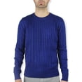 thumbnail image 2 of Blue Ocean Mens Cable Crew Neck Sweater (sw-333), 2 of 6