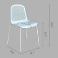 thumbnail image 3 of Modern Dining Chairs with Hollow Back，Dining Chairs Set of 4, Farmhouse Dining Chairs for Living Room Kitchen, 3 of 6