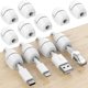 thumbnail image 1 of 16 clips para cables, organizadores de cables de silicona autoadhesivos para gestión de cables, cables de carga USB para escritorio, cable de alimentación, cable para ratón, PC, oficina, 1 of 5