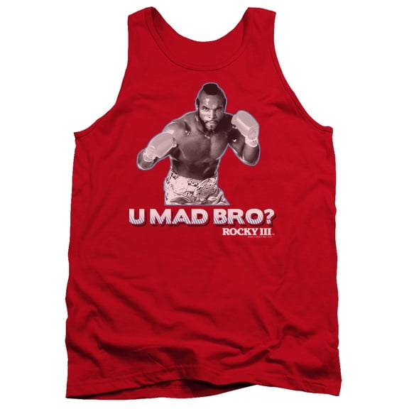 Rocky Iii U Mad Bro Adult Tank Top Red