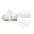 thumbnail image 3 of Ruvanti Cloth Napkins Set of 4, 18x18 Inches Napkins Cloth Washable, Soft, Durable, Absorbent, Cotton Blend. Table Dinner Napkins Cloth for Hotel, Lunch, Restaurant, Wedding Parties - White, 3 of 8