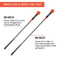 thumbnail image 5 of 48 In. Heavy Duty Whip Full Sized Golf Swing Trainer Aid for Improved Strength, Tempo, Flexibility, Balance, Speed Warm Up for Seniors Golfer Red Ball, 5 of 6