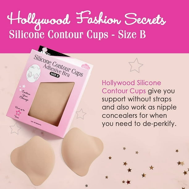 Hollywood Fashion Secrets Silicone Contour Cups Adhesive Bra Size B