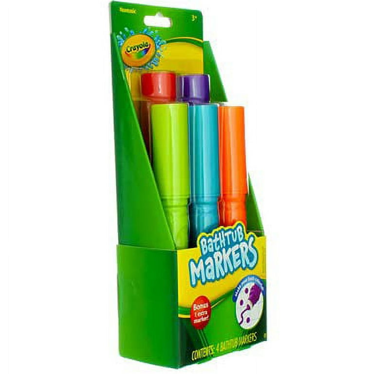 Crayola Taste Beauty Bathtub Markers, Washable Markers for Baths in Green,  Red, Blue, Purple, and Orange : Toys & Games 