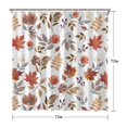 thumbnail image 5 of Autumn Fall Shower Curtain with Pumpkins and Maple Leaves, 72x72 Inch Waterproof Bathroom Decor - Thanksgiving Harvest Theme Polyester Fabric with Hooks, 5 of 6
