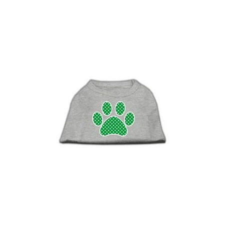 - Green Swiss Dot Paw Screen Print Shirt Grey XXL (18)