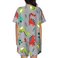 thumbnail image 3 of Bingfone Cute Dinosaur Print Pajamas Sets for Women Soft Short-Sleeved Pjs with Lounge Shorts Two Piece Sleepwear, 3 of 8