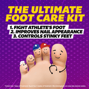 Silka Emergency Foot Care Kit, Max Strength Antifungal Liquid, Odor-Fighting Foot Powder, Antifungal Cream for Athletes Foot, Jock Itch, and Ringworm, Complete Solution for Healthy Feet