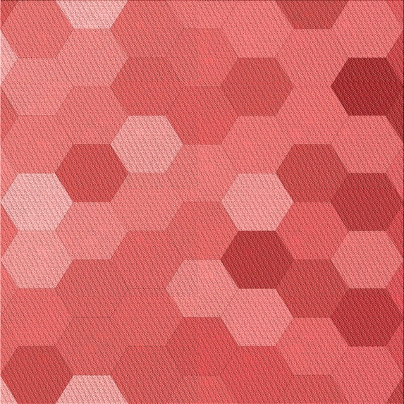 Ahgly Company Indoor Square Patterned Ferrari Red Area Rugs, 7' Square