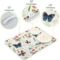 thumbnail image 2 of GZHJMY Fresh Floral Leaves Butterflies Absorbent Dish Drying Mat Microfiber Large Kitchen Countertop Table Protector Multi-Purpose Counter Rack Sink Drainer Pad (16” x 18”), 2 of 6