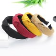 thumbnail image 4 of Mode Couleur Unie Rayé Croix Noeud Cerceau Bandeau Femmes Fille Chapeaux, 4 of 10