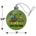 thumbnail image 7 of Zombies Hate Fast Food Funny Acrylic Christmas Tree Holiday Ornament, 7 of 7