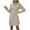 Khaki, variant on Sweater Dress, Women's Long Sleeve Casual Dress in Solid Color, Soft Polyester Knit Dress for Fall and Winter Daily Wear
