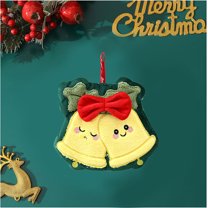 KOYPTL Christmas Hand Towel for Drying,Soft Bells Abosrbent Hanging Towels for Household Kitchen Bathroom,Christmas Decorations Gift for Christmas Stocking Stuffers Winter Birthday Ornaments