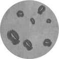 thumbnail image 1 of Ahgly Company Tapis Rond Lavable en Machine Intérieur Transitionnel Gris Nuage Gris, 3 Pieds Rond, 1 of 7