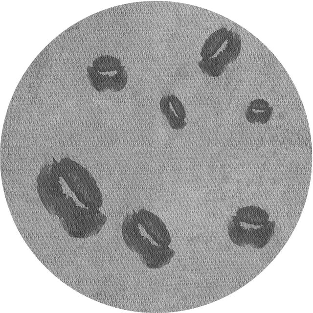Ahgly Company Tapis Rond Lavable en Machine Intérieur Transitionnel Gris Nuage Gris, 3 Pieds Rond