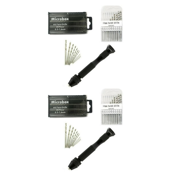 Kenally Microbrocas helicoidales Kit de herramientas manuales precisas Perforación de carpintería Herramientas rotativas de tamaño compacto Llavero de Tipo 11 2piezas Kenally CBP227915