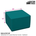 thumbnail image 2 of SoftZone® 18in Cube Ottoman Junior - Seafoam, 2 of 2