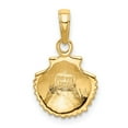 thumbnail image 5 of Auriga Fine Jewelry 10K Yellow Gold Scallop Shell Pendant for Women (L-19 mm, W-12 mm), 5 of 6