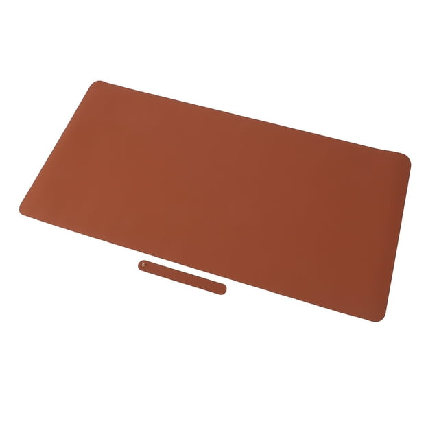 Tapete Para Mesa De Computadora, Diseño Engrosado, Fácil De Mantener, A Prueba De Agua Y Aceite, Tapete De Escritorio De Cuero PU De 100x50 Cm, Uso Versátil Con Correa Para