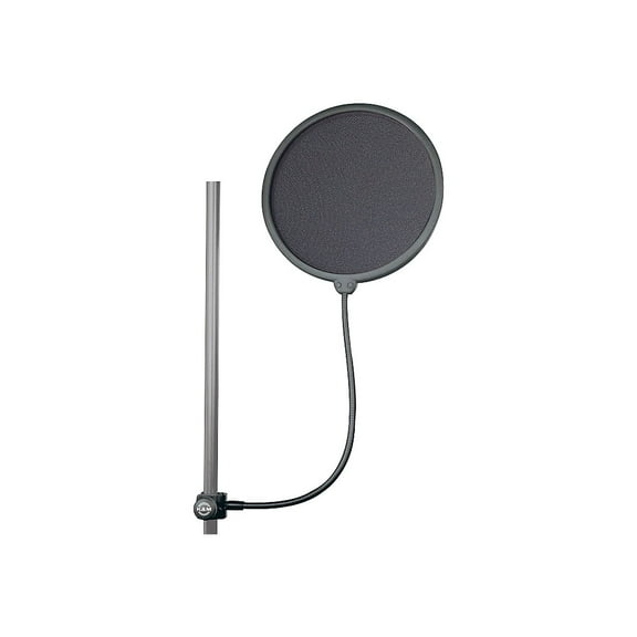 K&M 23966 Popkiller Pop Filter & Gooseneck Combo, Large Shield Diameter, Black