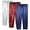 3 Pack Solid Colors, variant on Onimisc Mens Satin Pajama Pants Set, Silky Feeling Sleep & Lounge Pants, PJ Bottoms with Pockets and Button Fly, 3 Pack