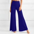 thumbnail image 2 of Women's High Waist Flowy Yoga Pants With Sensation Loose Fit Wide Leg Trousers For Fitness/Blue/4XL, 2 of 5