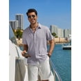 thumbnail image 6 of COOFANDY Mens Short Sleeve Button Down Shirts Casual Summer Shirts Linen Beach Clothes for Men, 6 of 6