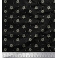thumbnail image 1 of Soimoi Black Moss Georgette Fabric Artistic Floral Print Sewing Fabric Yard 42 Inch Wide, 1 of 3