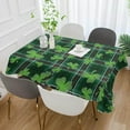 thumbnail image 5 of 60"x60" St Patrick's Day Clover Tablecloth, Waterproof Washable Polyester Square Table Cover, Durable Tablecloth for Kitchen Dining Table Party Decor, 5 of 7