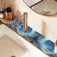 thumbnail image 2 of Yayeee Faucet Mat for Kitchen Sink 30" Diatomite Long Splash Guard Pad, Floral Moon, 2 of 7